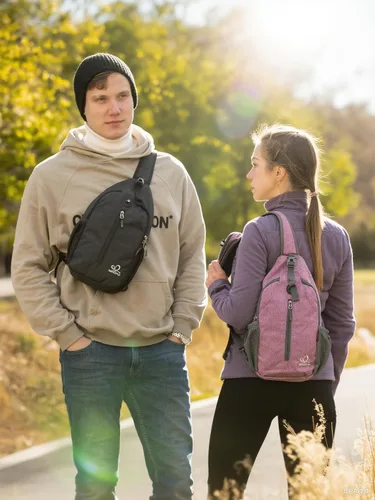 Miniatura 107 de WATERFLY Bolsa pequeña de senderismo: mochila cruzada para el pecho, mochila para hombres y mujeres con correa de hombro agradable a la piel