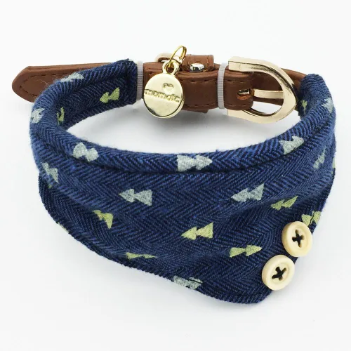 Collar de disfraz de perro pequeño – Collar bandana de gatito a cuadros para Halloween – Taza de té Yorkie Chihuahua accesorios de ropa, ajustable