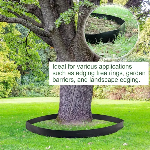 Miniatura 6 de Barrera de raíz de árbol de 18 pulgadas x 20 pies x 60 mil, barrera de raíz de hierba, barrera de bambú para bordes de jardín para bloques de bordes