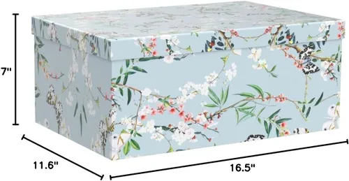 Miniatura 9 de Soul & Lane Cajas de almacenamiento de fotos de mariposas en vuelo (juego de 3): cajas anidables con tapas, contenedores de cartón decorativos