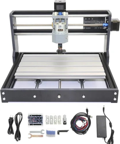 RATTMMOTOR Kit DIY de brocas CNC Router, máquina de brocas CNC de 3 ejes de pasatiempo GRBL Control, máquina de grabado, fresado, tallado de