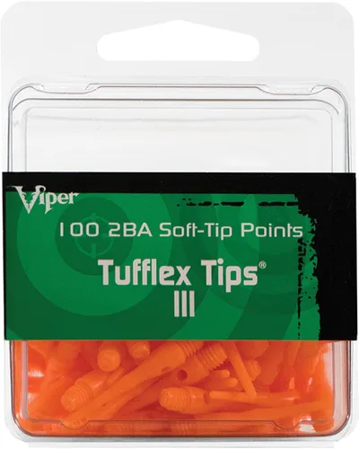 Miniatura 6 de Viper Dart accesorio suave para punta de dardos Tufflex III 2BA, en paquete de 100 y 1000 unidades 2-Anaranjado Neón