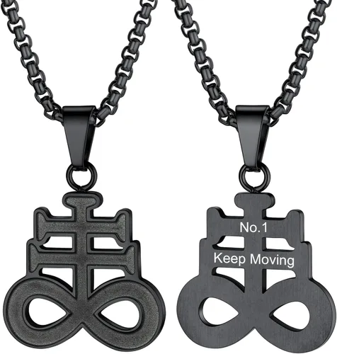 Miniatura 83 de PROSTEEL Satanic Jewelry Upside Down Cross Necklace for Men Women, 316L Stainless Steel/925 Sterling Silver Inverted Cross/Leviathan Cross Pendant