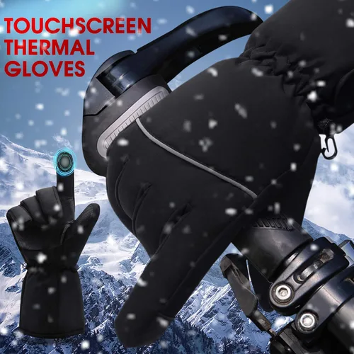 Miniatura 8 de Guantes calefactados, guantes eléctricos calefactados para campamento, calentadores de manos, guantes cálidos de invierno para hombres y mujeres
