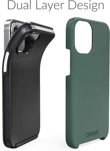 Miniatura 4 de Crave Funda para iPhone 12 mini, funda de protección dual para iPhone 12 mini (5.4 pulgadas) - Verde bosque
