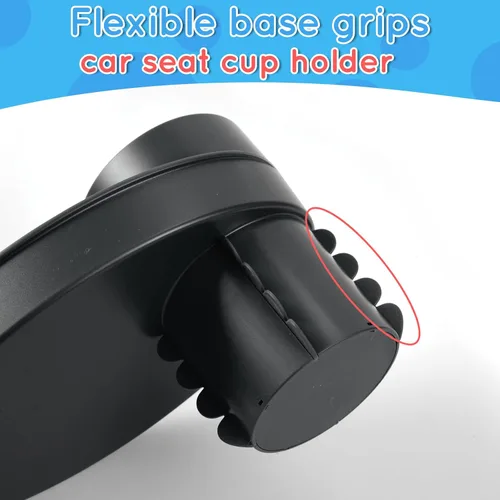 Miniatura 6 de Bandeja de asiento de automóvil – para portavasos de 2.5 a 2.8 pulgadas, expande fácilmente la bandeja para aperitivos en taza de 360° y bandeja