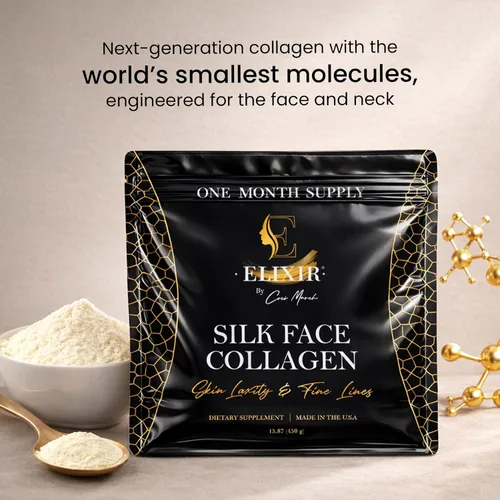 Miniatura 7 de Colágeno facial de seda, péptidos de colágeno en polvo para mujeres, cara y cuello, 0.49 oz de proteína, colágeno de peso molecular ultra bajo