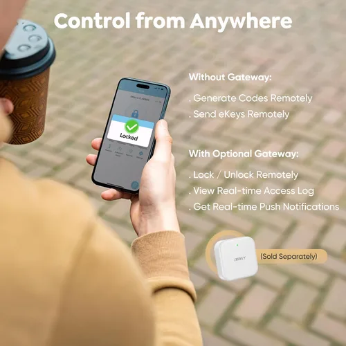 Miniatura 6 de Cerradura inteligente de huellas digitales con teclado – Cerradura de entrada sin llave para casa, apartamento, oficina, Airbnb, alquiler, niños