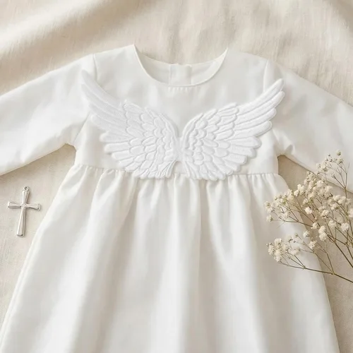 Miniatura 8 de VILLCASE 12 piezas de alas de ángel para manualidades, parches grandes de 5 pulgadas, adornos bordados blancos para primera comunión, bautismo