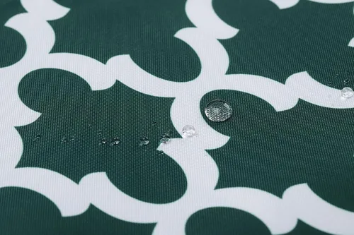 Miniatura 17 de Mybecca Lona Oxford tela marina impermeable para exteriores, 600 denier, patrón marroquí Ogee azul aguamarina/blanco