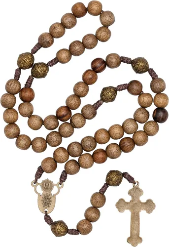 Miniatura 2 de Intercession™ Rosario de madera maciza hecho a mano Nuestro Padre Sagrado (Nuestra Señora - Nogal)