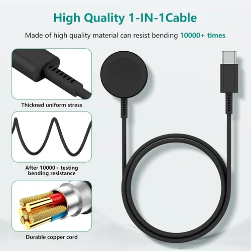Miniatura 5 de Upgraded Apple Watch Charger, Magnetic Fast Charger, USB C Charger Block Plug Adapter with 3FT iWatch Portable Wireless Fast Charging Cable Cord for
