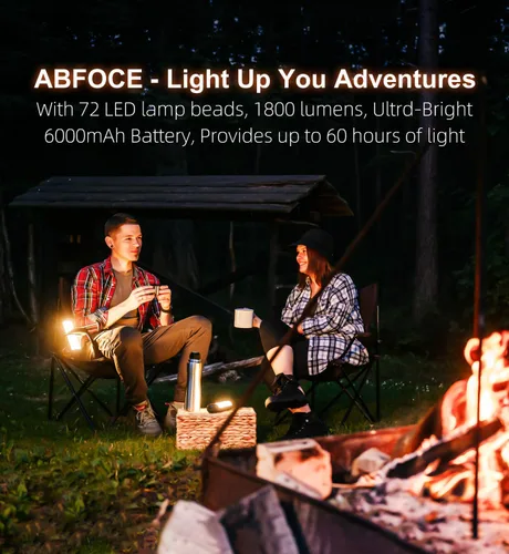 Miniatura 2 de Linterna solar recargable para campamento, linternas recargables con batería de 6000 mAh, 13 modos de luz, IP66, impermeable, luz recargable