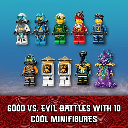 Miniatura 5 de LEGO NINJAGO - Juego de construcción Hydro Bounty, 71756 juguete submarino con minifiguras Kai y NYA, juguetes ninja, regalos, regalos para niños