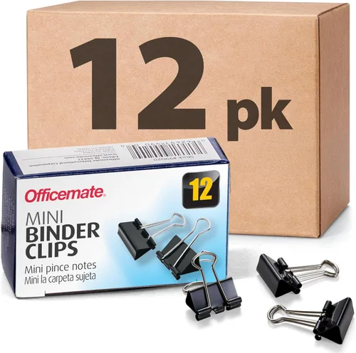 Miniatura 9 de Clips de metal tamaño micro Officemate, negro, 100 por envase (31030)., Negro