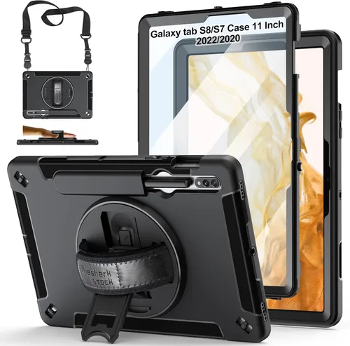 Miniatura 9 de Funda para Galaxy Tab S6 Lite de 10.4 pulgadas 2024/2022/2020: funda de TPU de grado militar a prueba de golpes con protector de pantalla - soporte