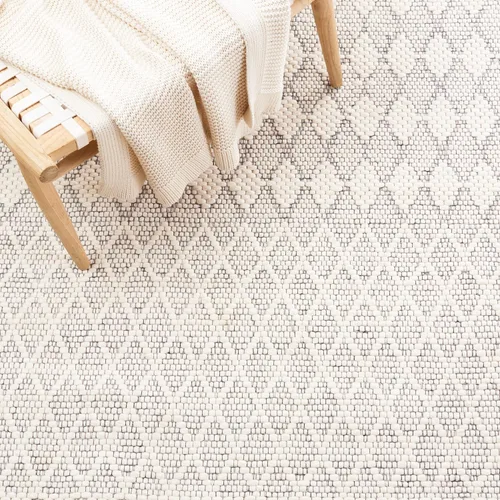 Miniatura 7 de SAFAVIEH Marbella Collection - Alfombra de pasillo de 8 pies, color marfil, diseño de transición, ideal para zonas de alto tráfico en pasillo, baño