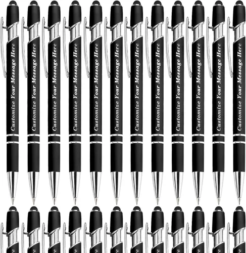 Miniatura 32 de Bolígrafos personalizados con lápiz capacitivo, bolígrafos grabados personalizados, impresos con tu logotipo o mensaje para Navidad, graduación