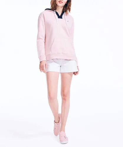 Miniatura 2 de Nautica Sudadera con capucha de cuello dividido de ajuste clásico para mujer