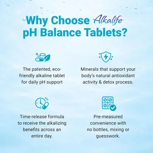 Miniatura 6 de Alkalife Tabletas de equilibrio de pH, 1 paquete, soporte mineral alcalino sin botellas, recubierto entérico para una máxima absorción, bicarbonato