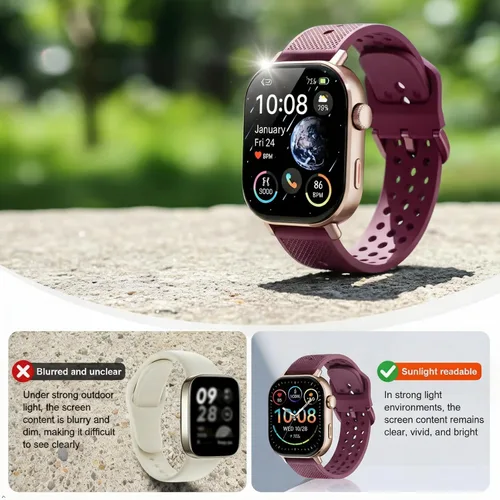 Miniatura 4 de AMOLED - Reloj inteligente con GPS para correr, 164.0 ft, impermeable, rastrea los pasos del sueño, frecuencia cardíaca, oxígeno, batería de larga