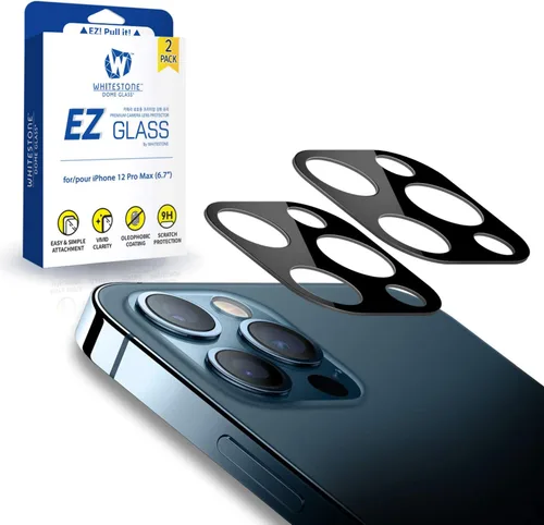 Miniatura 7 de DOME GLASS EZ - Protector de cámara para iPhone 12 Pro (6.1 pulgadas) de Whitestone [instalación con un toque] protector de lente de cámara