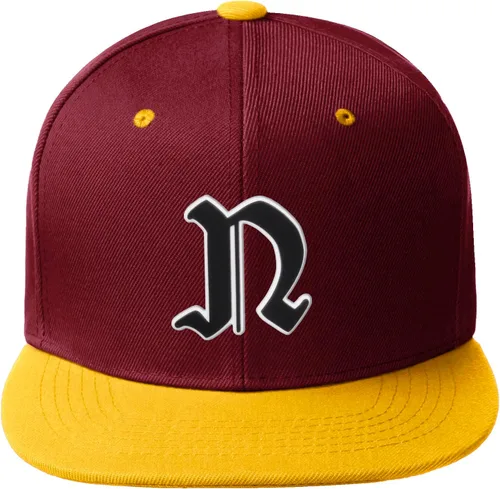 Miniatura 1241 de Daxton Gorra clásica con visera de billete plano con letras del alfabeto inglés antiguo de la A a la Z