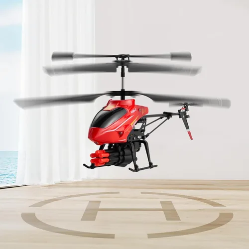 Miniatura 8 de VEVOR Helicóptero RC, helicóptero de control remoto volador de 2.4 GHz con modo de disparo, avión RC de 3.5 canales para niños, retención