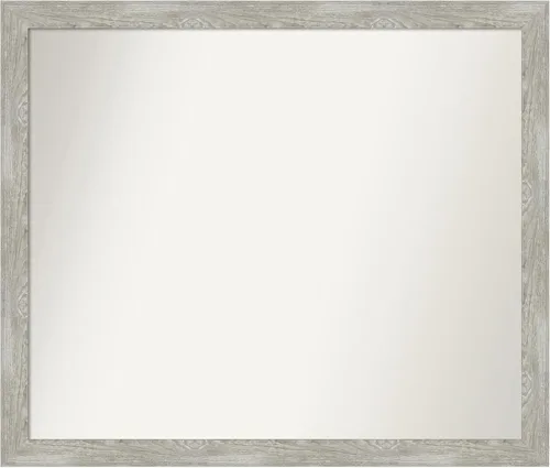 Miniatura 395 de Amanti Art Espejo de baño gris para sobre el fregadero, 31 x 48 pulgadas, espejo de tocador rectangular estrecho de color gris, marco de madera