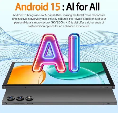 Miniatura 3 de Tableta Android 15 2026 de 10.1 pulgadas, 30 GB de RAM, 128 GB ROM 1 TB expandir, batería de 8000 mAh, BT5.0, Wi-Fi 6 2.4/5G, cuerpo de metal