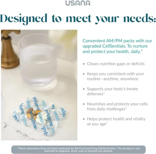 Miniatura 4 de USANA HealthPak con tecnología InCelligence y nutrientes esenciales y antioxidantes para apoyar la salud total del cuerpo* - Prácticos paquetes