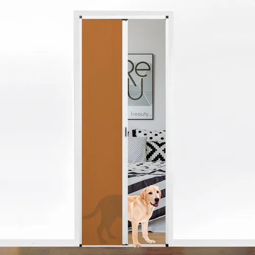 MaKefeile Puerta celular plegable de acordeón sin perforaciones para puertas celulares, puertas correderas para dormitorios, pasillos, divisores de