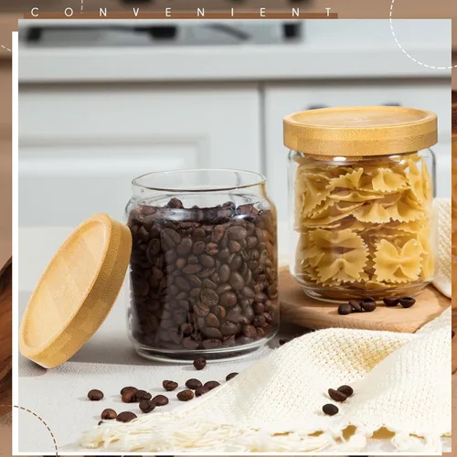 Miniatura 7 de Irenare Paquete de 1 recipiente de vidrio, tarros de especias de almacenamiento de alimentos de 17 onzas con tapas herméticas, recipientes de cocina