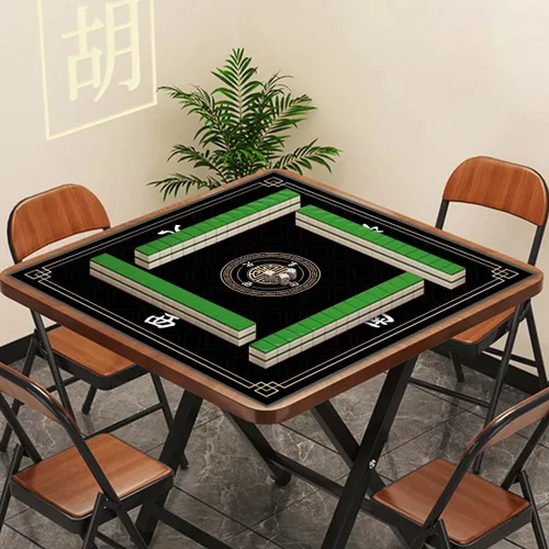 Miniatura 6 de Alfombrilla Mahjong, alfombrilla de juego antideslizante y reductora de ruido, alfombrilla de mesa Mahjong de 31.5 pulgadas, alfombrilla Mahjong