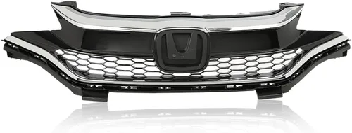 Miniatura 14 de Parrilla delantera superior e inferior cromada compatible con Honda CR-V 2007 2008 2009
