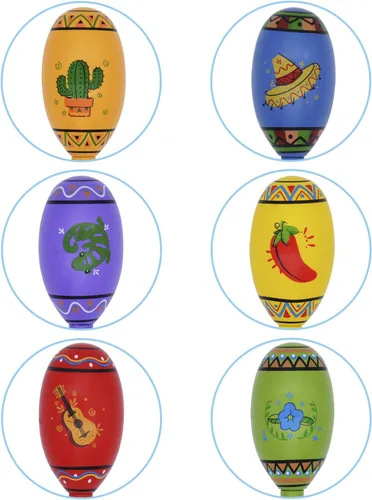 Miniatura 2 de JOYIN 12 mini maracas de madera para fiestas mexicanas, recuerdos de fiesta del Cinco de Mayo, diversión musical, fiestas de cumpleaños, fiesta