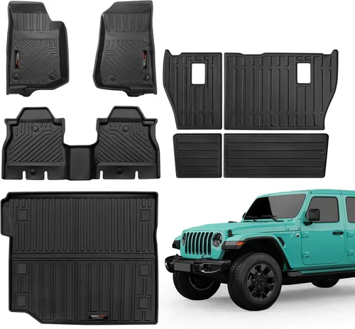 Miniatura 13 de Alfombrilla de carga y respaldo de TPE para todo clima para Jeep Wrangler JK 4 puertas 2007-2018 Accesorios