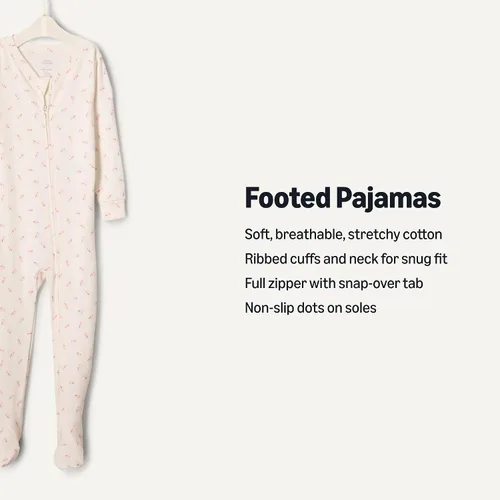 Miniatura 2 de Tienda Essentials x Sofia Grainge - Pijama unisex de algodón con pies para niños pequeños y bebés, paquete de 2