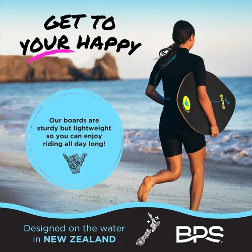 Miniatura 6 de BPS Skimboard 'Shaka' de Nueva Zelanda con almohadillas de agarre EVA de colores y capa transparente de alto brillo tablas de madera para aventuras