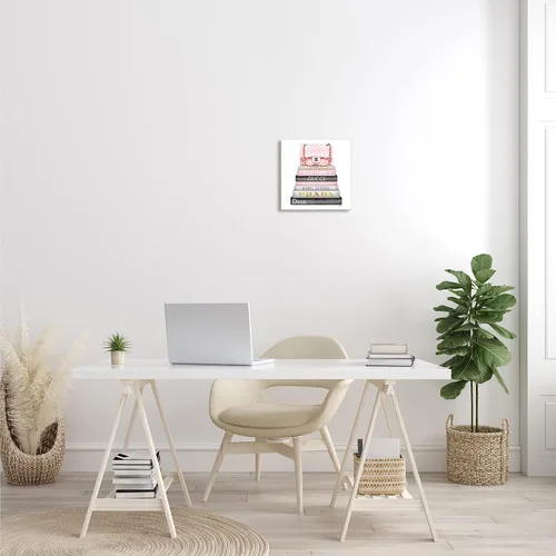 Miniatura 8 de Stupell Industries Amanda Greenwood - Librero de acuarela de alta moda, arte de placa de pared, 12 x 12 pulgadas, fácil de colgar y resistente