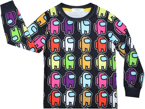 Miniatura 2 de Conjunto de pijama para niños ropa de dormir con estampado de impostor Game Us para hombre manga larga ropa de dos piezas