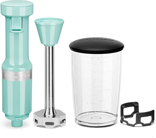 Miniatura 3 de KitchenAid - Batidora de mano con cable y velocidad variable KHBV53, Azul Hielo