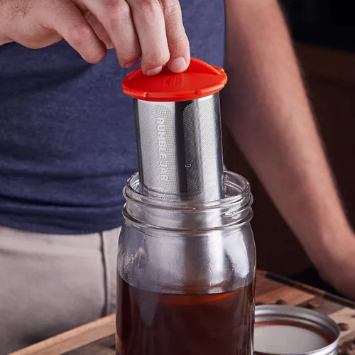 Miniatura 8 de Rumble Jar - Cafetera fría de próxima generación para tarros Mason - El filtro de 200 micrones es ideal para granos gruesos y café más fuerte