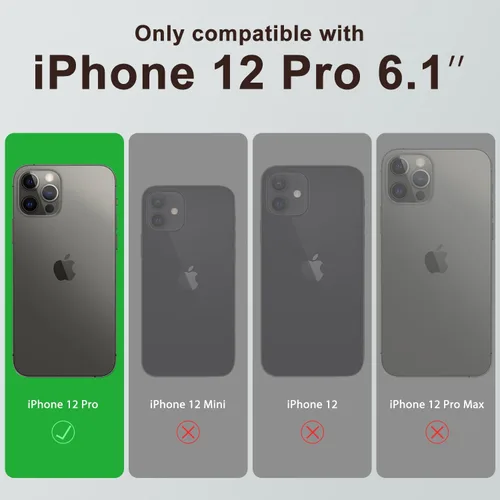 Miniatura 7 de DEENAKIN Funda magnética de silicona para iPhone 12 Pro con protector de pantalla, compatible con MagSafe, protección de cámara, funda protectora