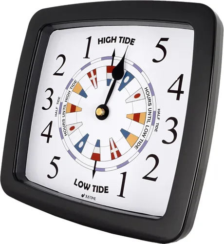Miniatura 2 de JUSTIME Reloj de marea atlántica de 8.5 pulgadas para la costa este, reloj de marea baja marea alta con caja de plástico resistente al agua
