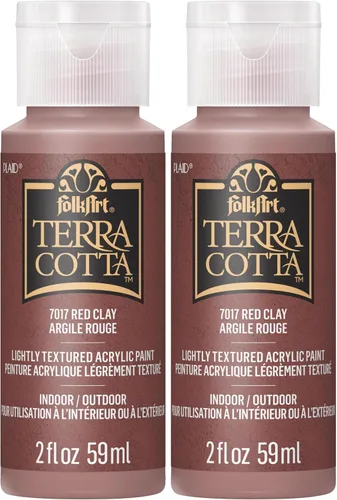Miniatura 32 de FolkArt, Cavern Moss 7021 - Pintura acrílica variada de 2 fl oz / 2.0 fl oz Terra Cotta para manualidades fáciles de aplicar, suministros de arte