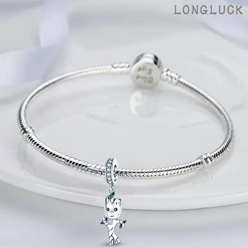 Miniatura 6 de Abalorio de plata de ley 925 para pulseras y collares Pandora para mujer, circonitas cúbicas 5A, cuentas de joyería