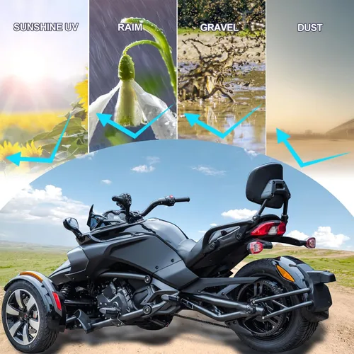 Miniatura 5 de Cubiertas de eje delantero Tuercas para accesorios de triciclo Can Am Spyder, tapas de eje de rueda delantera de aluminio para Can-Am Spyders 2018