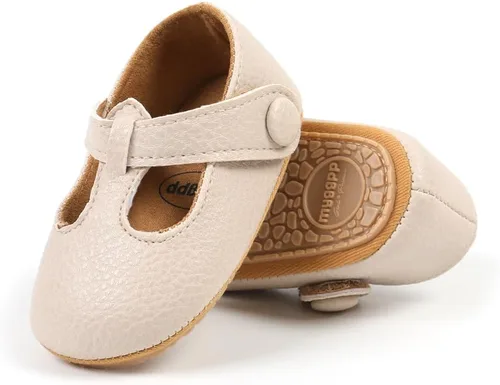 LAFEGEN Zapatos de bebé para niña, antideslizantes, suela suave, de piel sintética, para bebé, Mary Jane, zapatos planos para primeros pasadores,