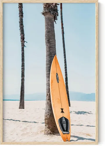 Miniatura 60 de HAUS AND HUES Arte de surf y cuadros de playa, póster de palmeras de California, arte de pared de palmeras de California, arte de pared de surf